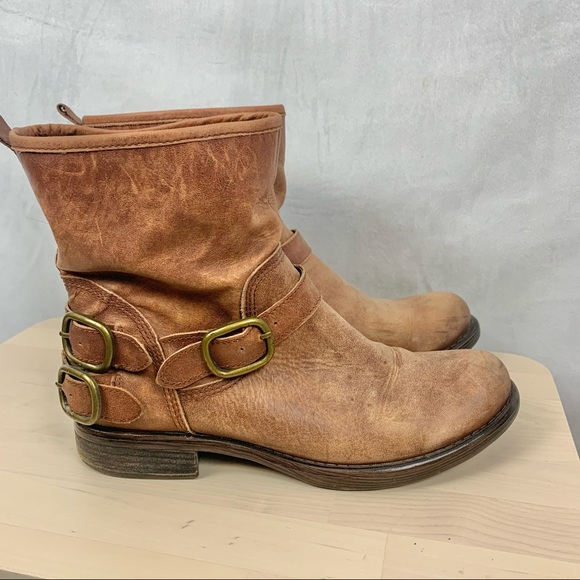 Lucky Brand Shoes - LUCKY BRAND Norton Distressed Brown Leather Boots Sz 8